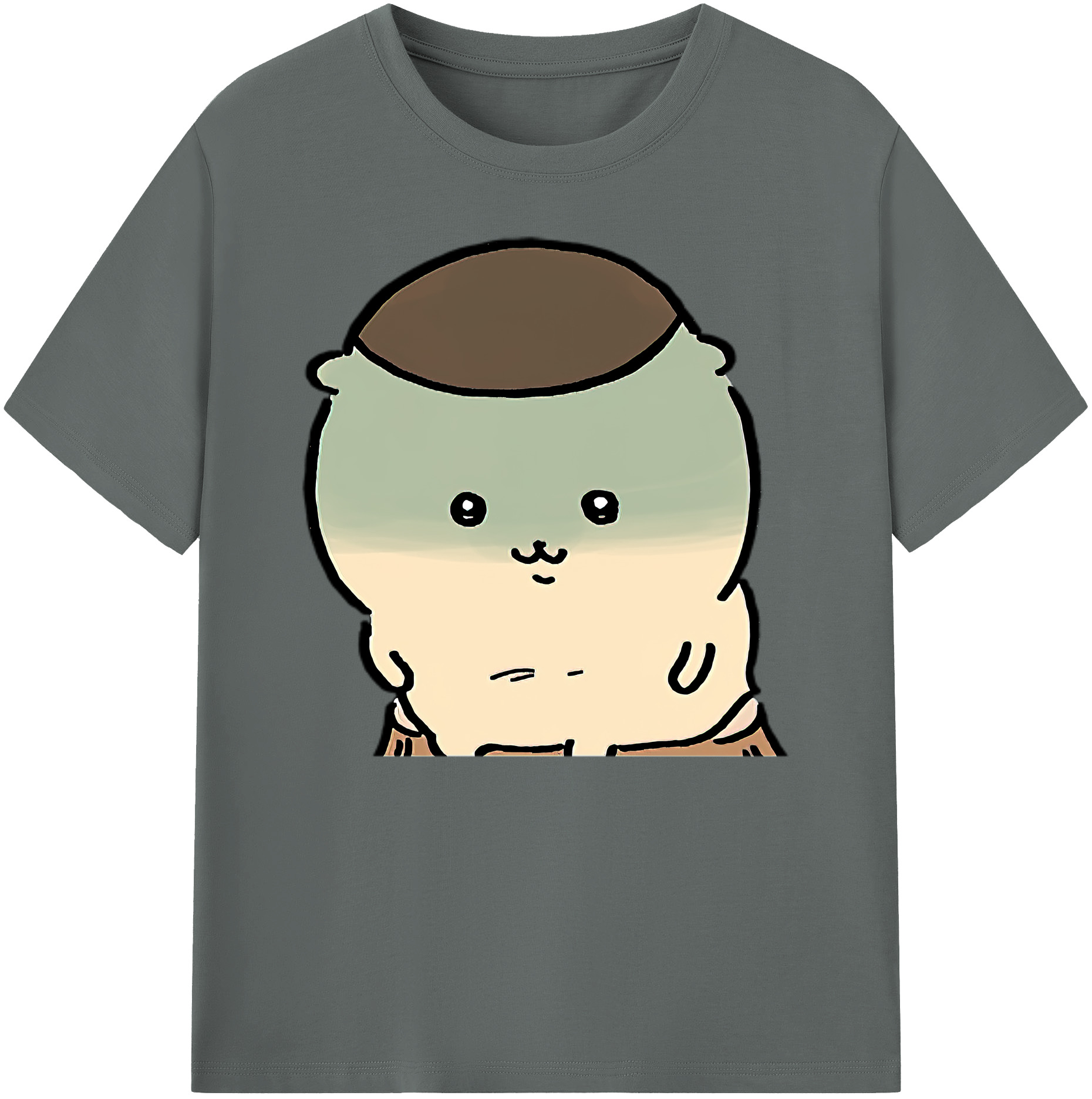 （画像用） ちいかわ くりまんじゅう Chii-kawa kuri manjū 綿100％ メンズ半袖Tシャツ｜肌触りやわらか＆通気性